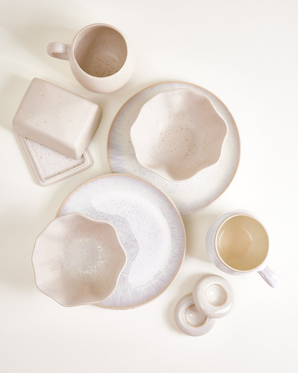 Tableware set Morning Sands sand 17 pieces