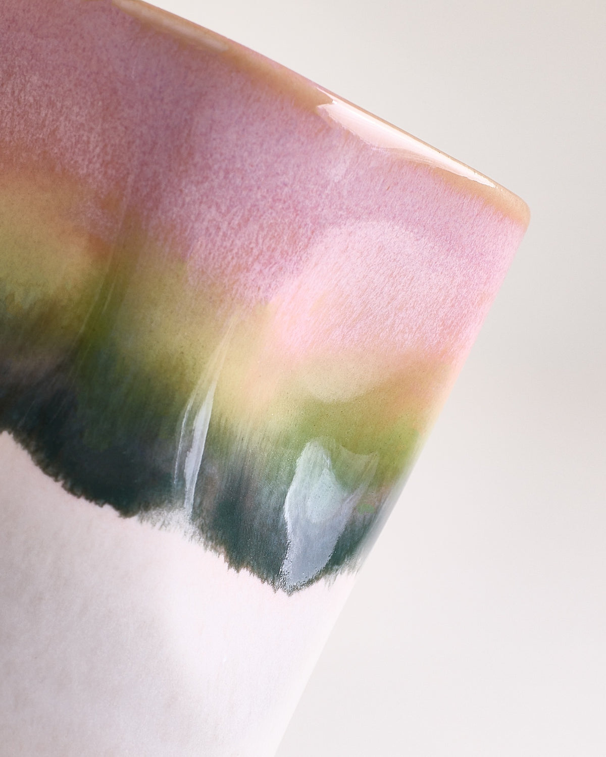 Nódoa Becher klein organic dipped rosa grün