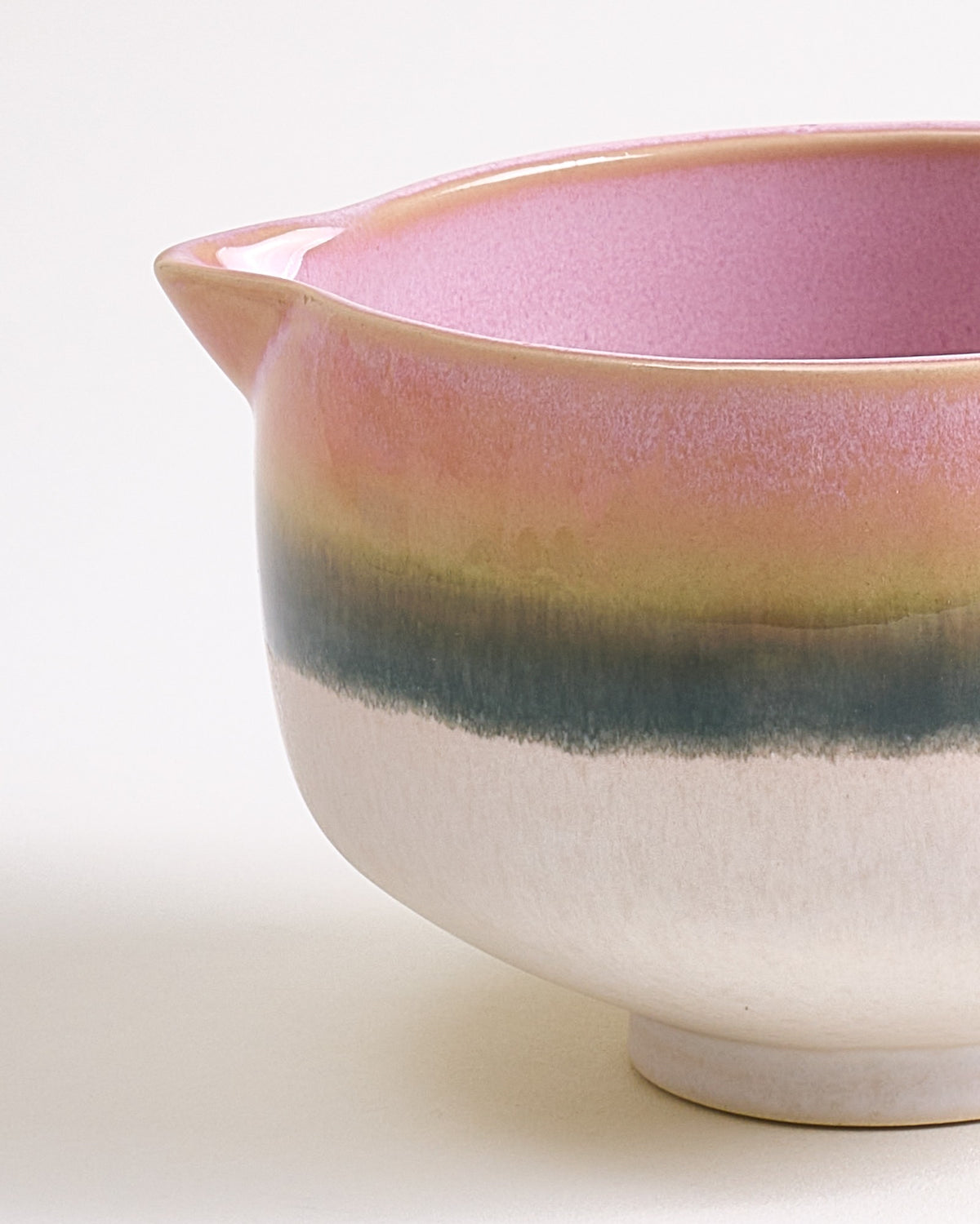 Nódoa - Ciotola per matcha organico dip-dye rosa verde