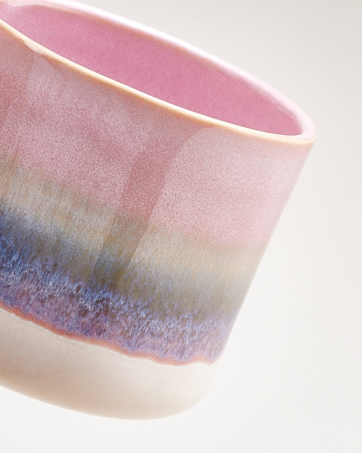 Nódoa Tasse groß dipped rosa grün