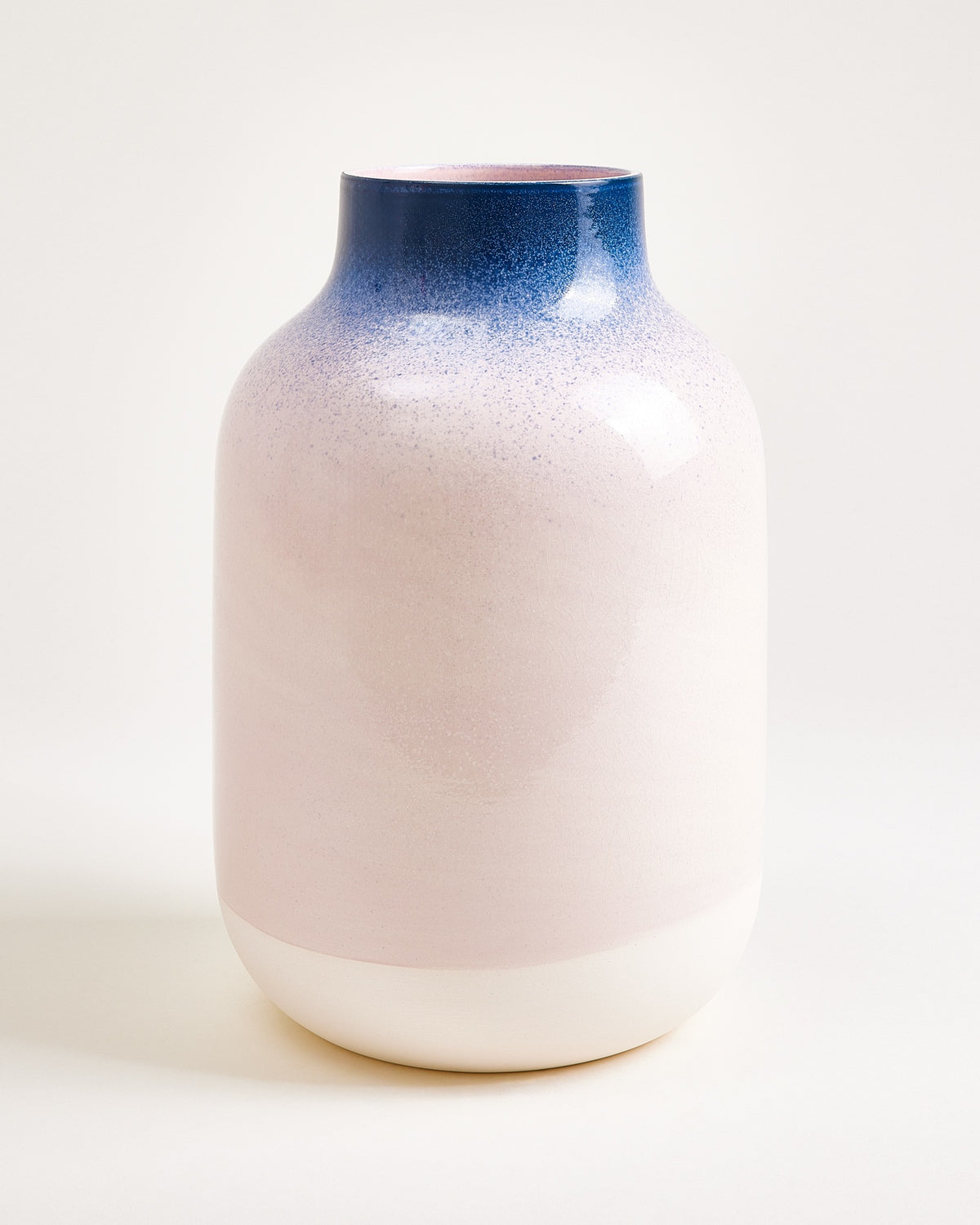 Nuno Vase L gesprenkelt blau rosa