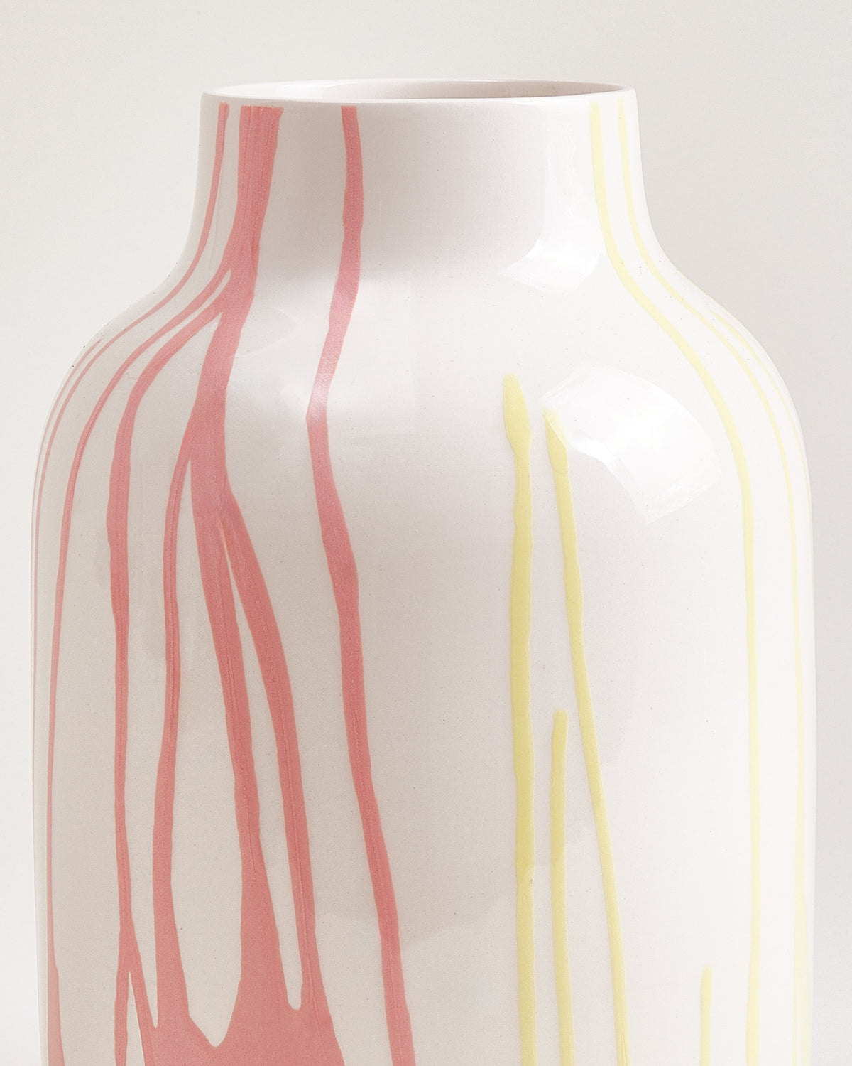 Nuno - Vaso L drip giallo rosa