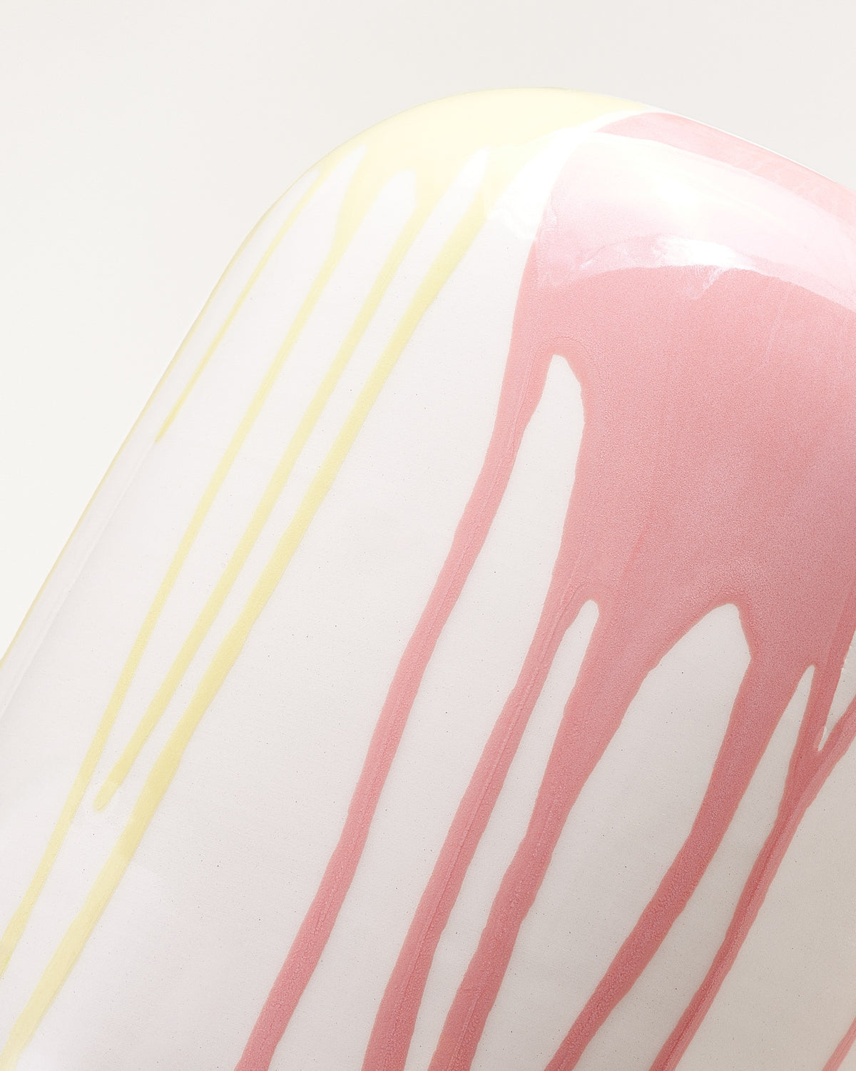 Nuno Vase M drip gelb rosa