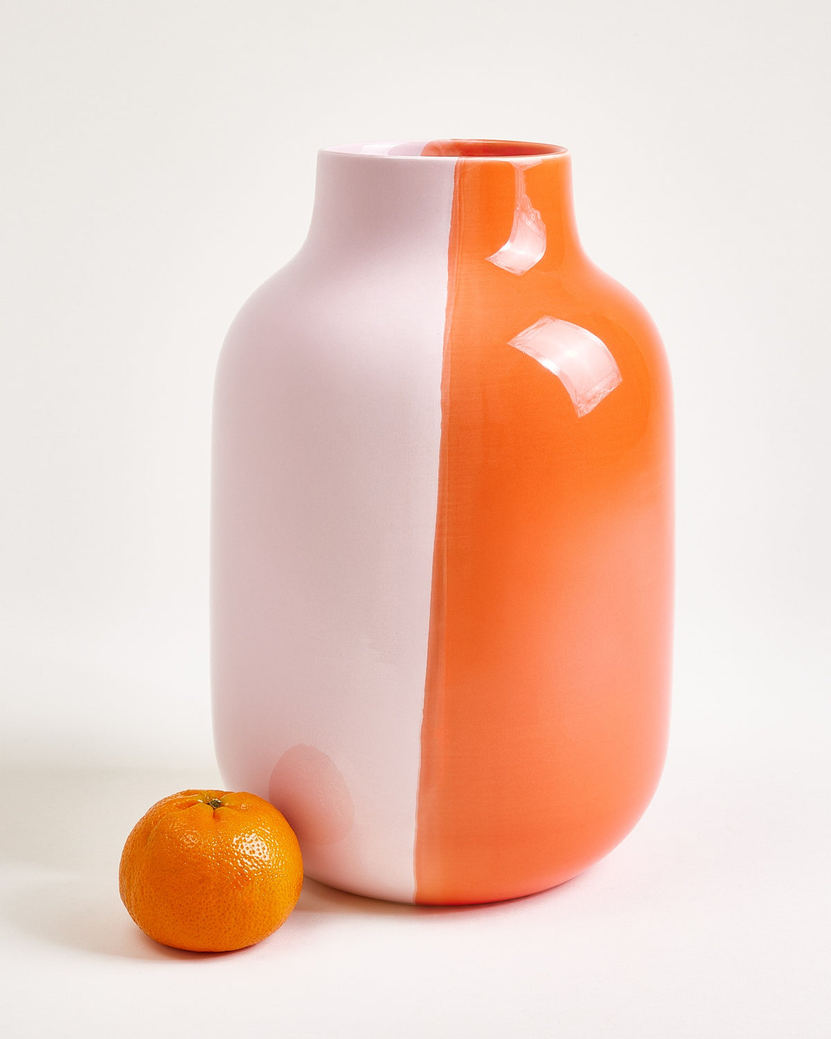 Nuno - Vaso L metà rosa e corallo