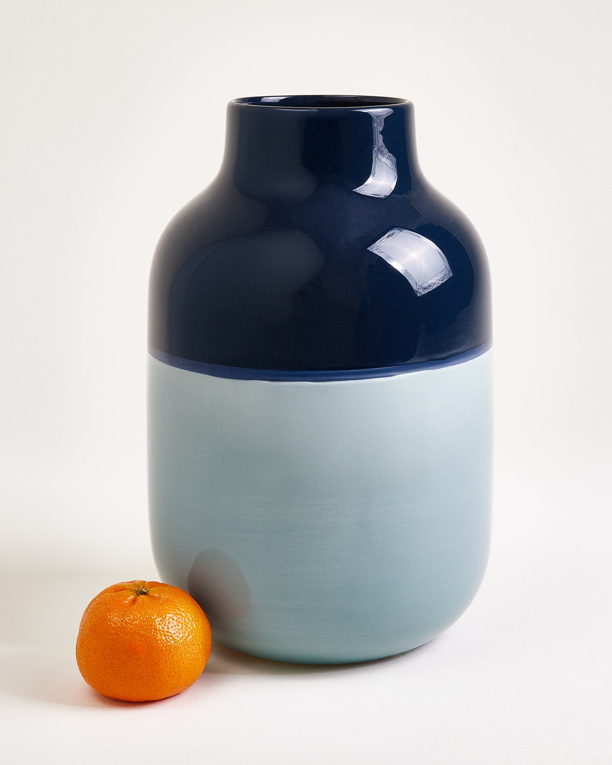 Nuno - Vaso L blu navy e grigio-blu