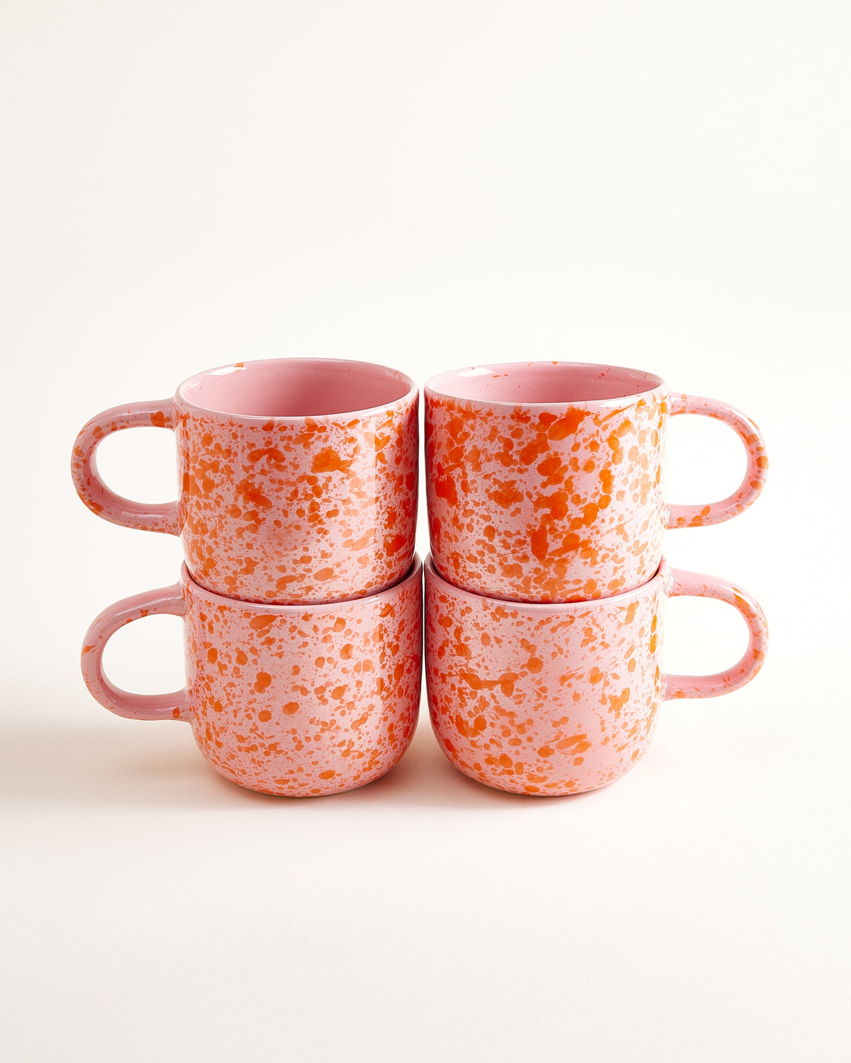 Pinta Tasse groß rosa orange 4er-Set