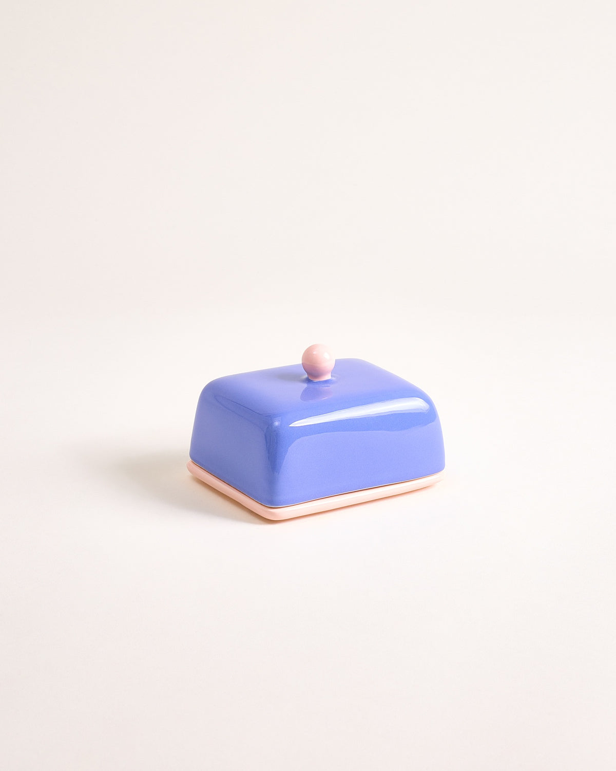 Seia - Butter dish cornflower pink
