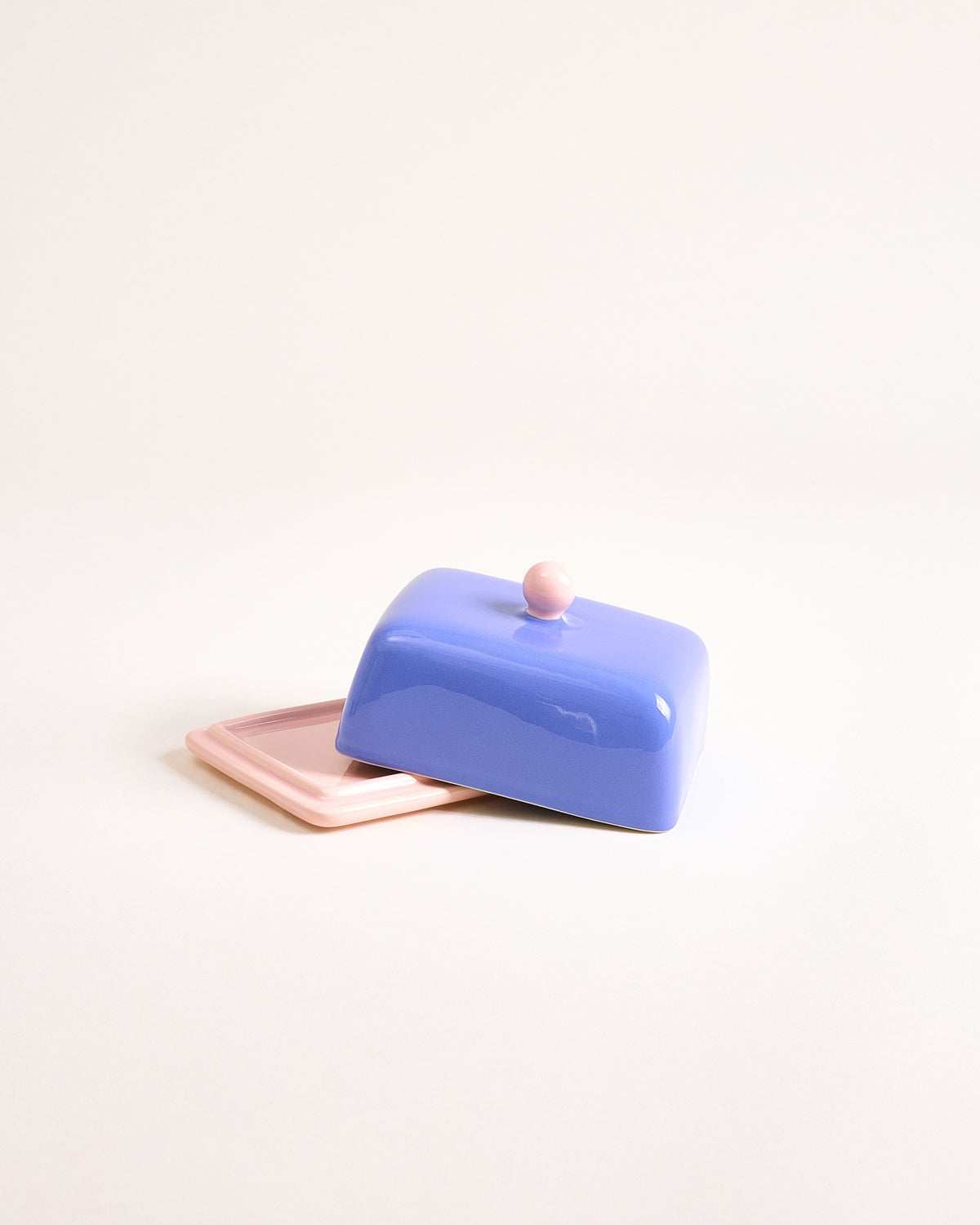 Seia - Butter dish cornflower pink