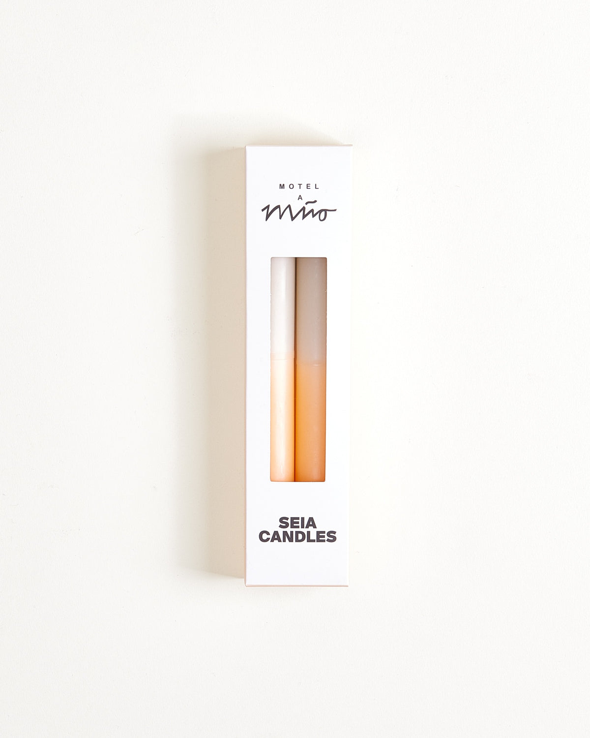 Seia - Taper candle Set of 2 peach sand
