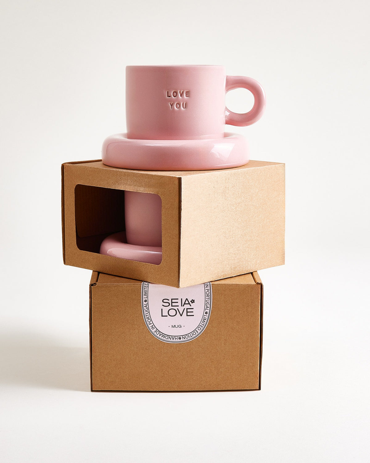 Seia Tasse & Untertasse Love rosa